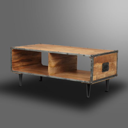 1st Choice Rustic Solid Wood Coffee Table Mango Wood with Distressed Finish