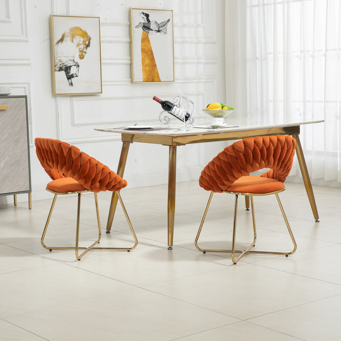 1st Choice Accent Velvet Upholstered Dining Side Chairs - Set of 2