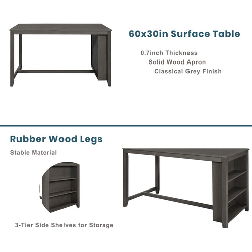 1st Choice Elevate Your Dining Experience with our Gray Dining Table Set for 4