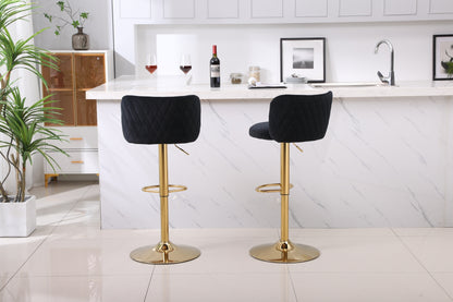 1st Choice Moder Swivel Velvet Counter Barstools Bar Height - Set of 2