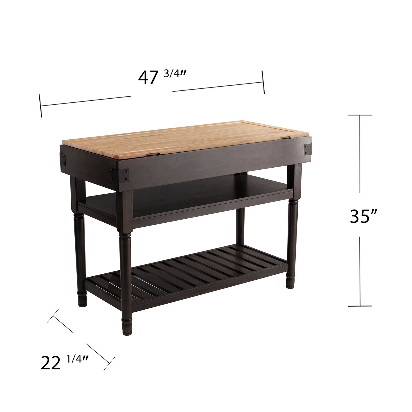 1st Choice Waysmere Stationary Versatile Kitchen Island in Natural Finish