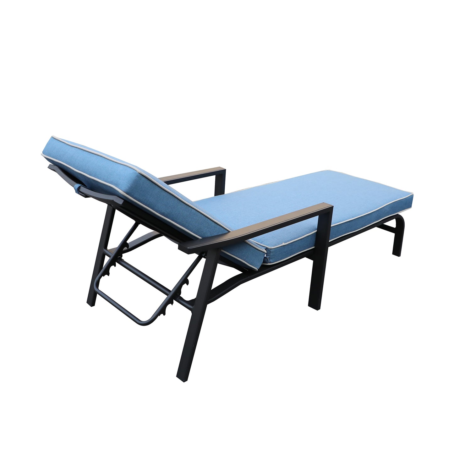 1st Choice Modern Outdoor Relaxation Blue Chaise Lounge - Set of 2