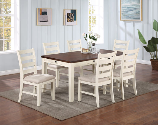 1st Choice Contemporary Classic Dining Table Set Room Furniture in White