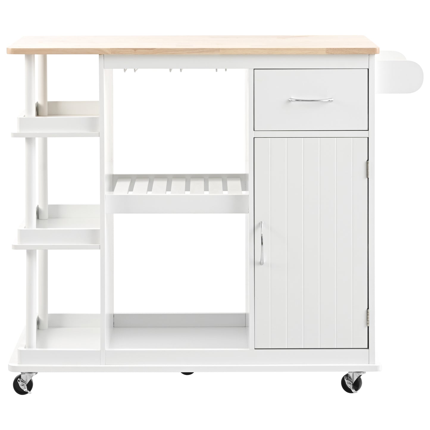 1st Choice Multipurpose Kitchen Cart Cabinet with Side Storage Shelves