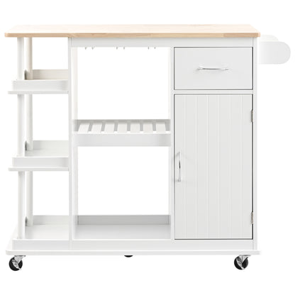 1st Choice Multipurpose Kitchen Cart Cabinet with Side Storage Shelves
