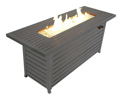 1st Choice 57-in Aluminum Rectangular Outdoor Gas Propane Fire Pits Table