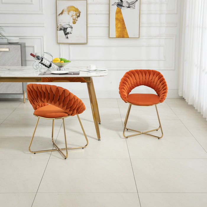 1st Choice Accent Velvet Upholstered Dining Side Chairs - Set of 2