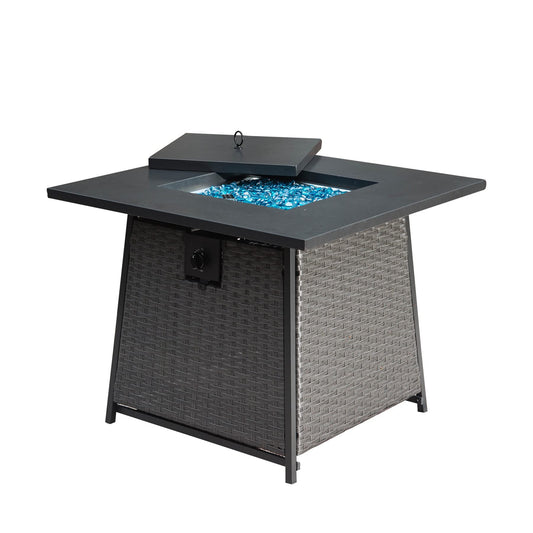1st Choice 32" Propane Fire Pits Table with Blue Glass Ball 50,000 BTU
