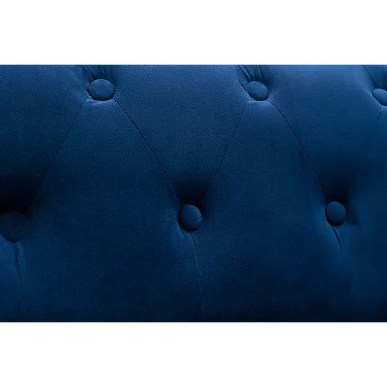 1st Choice 71.5" Modern Elegance Velvet Rolled Arm Chesterfield Sofa