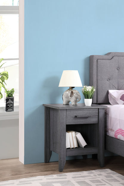 1st Choice Modern Glory Furniture Lennox G053-N Nightstand in Gray