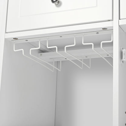 1st Choice Modern Kitchen Island Adjustable Storage with Power Outlet