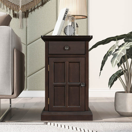 1st Choice Vintage Livingroom End Table Side Table with USB Ports