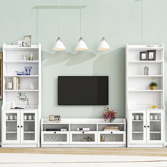 1st Choice Modern TV Console Entertainment Wall Unit for TVs Up to 65"