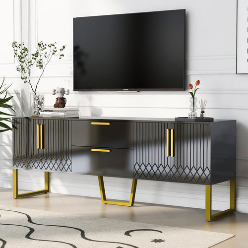 1st Choice Modern Living Room 75" TV Stand Console Table Storage Cabinet