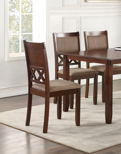1st Choice Unique Modern 6-Piece Dining Table with 4 Side Chairs Set
