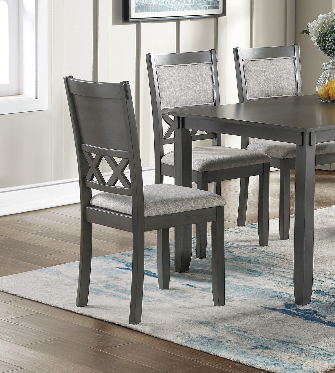 1st Choice Modern Unique Modern 6-Piece Dining Table Set Furniture