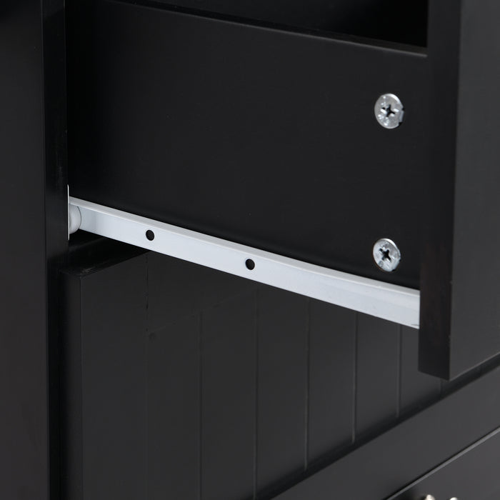 1st Choice Modern Farmhouse Kitchen Island Set with Storage Cabinet