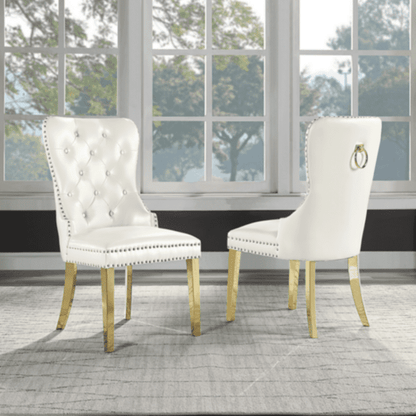 1st Choice Modern Tufted Accent Upholstered Dining Chairs- Set of 2