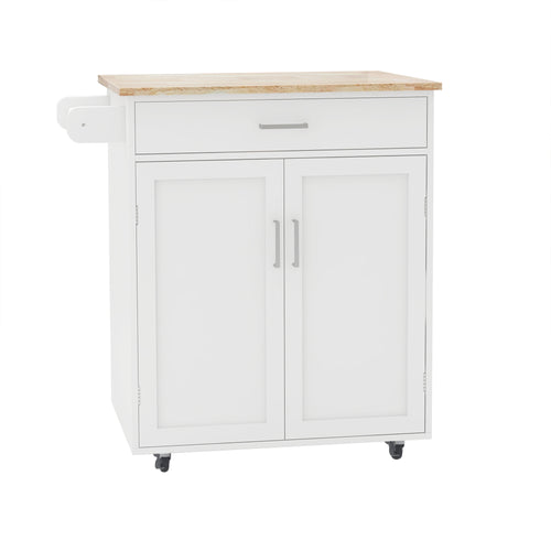 1st Choice Modern Kitchen Island Rolling Trolley Cart With Towel Rack