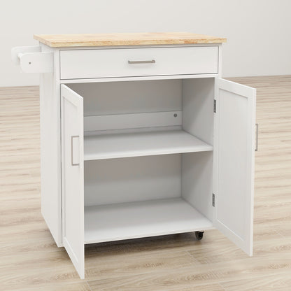 1st Choice Modern Kitchen Island Rolling Trolley Cart With Towel Rack