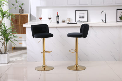 1st Choice Moder Swivel Velvet Counter Barstools Bar Height - Set of 2