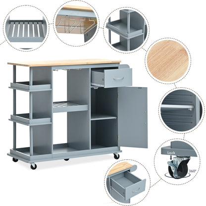 1st Choice Multipurpose Kitchen Cart Cabinet with Side Storage Shelves