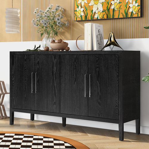 1st Choice Storage Cabinet Sideboard Wooden Cabinet with 4 Metal handles