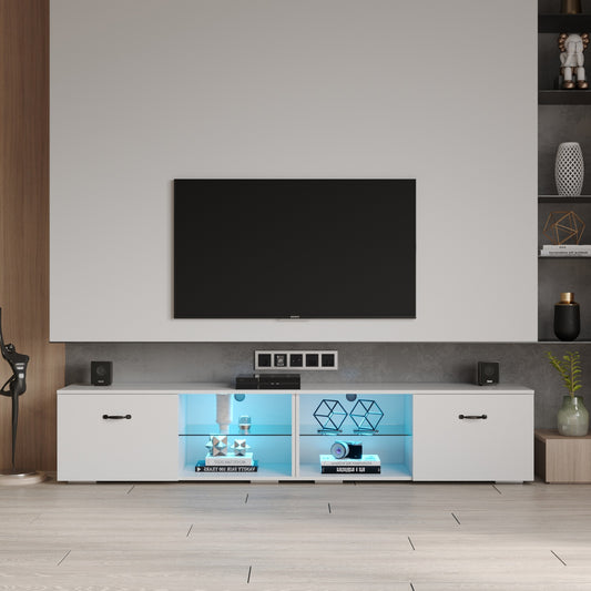 1st Choice Modern Elegant TV Cabinet with LED light in White