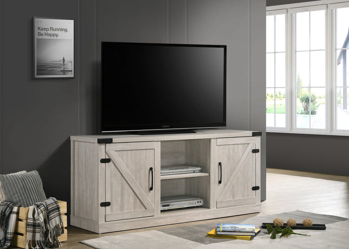 1st Choice Dusty Gray 58" Wide TV Stand with 2 Open Shelves and 2 Cabinets