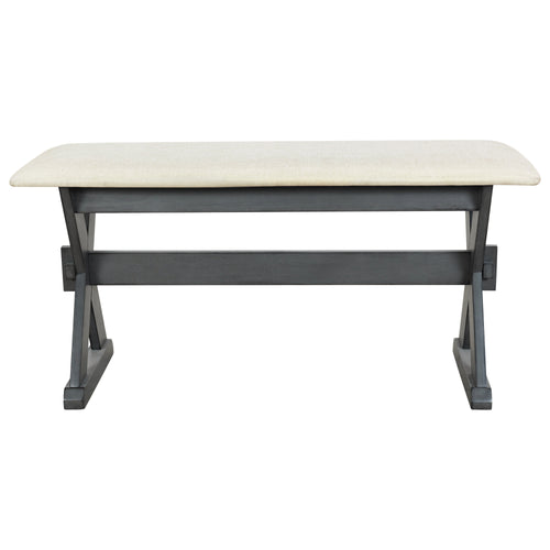 1st Choice Modern 6-Piece Rectangular Rustic Dining Table Set Furniture