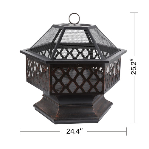 1st Choice Outdoor Versatile Durable Space 24.4" Iron Fire Pit