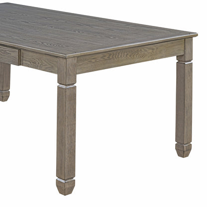 1st Choice 6-Piece Retro 72'L Rectangular Dining Table Set with 4 Drawers