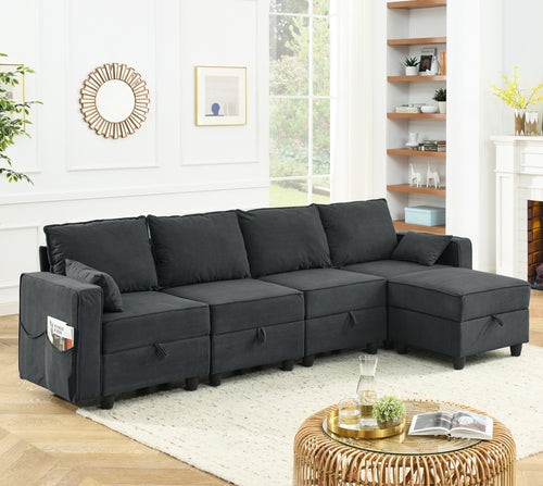 1st Choice High-end Modular Sofa Couch 5 Seat Storage Sectional Sofa
