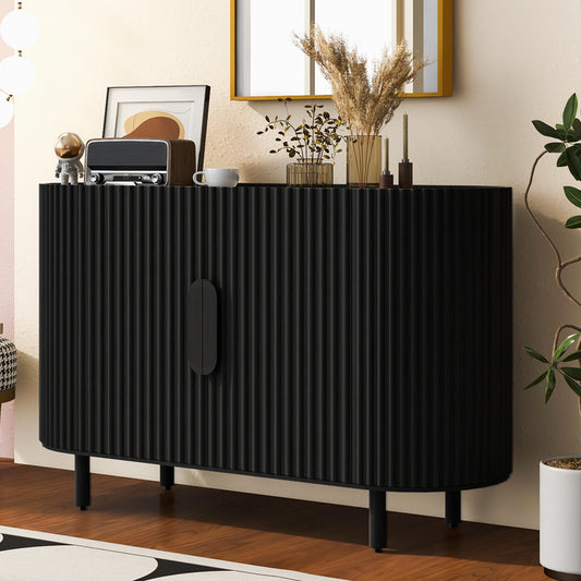 1st Choice Curved Design Light Luxury Sideboard with Adjustable Shelves