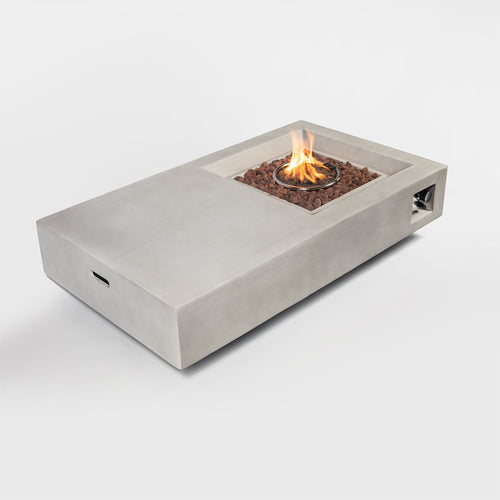 1st Choice Modern 60inch Outdoor Concrete Fire Pit Table Heating Solution