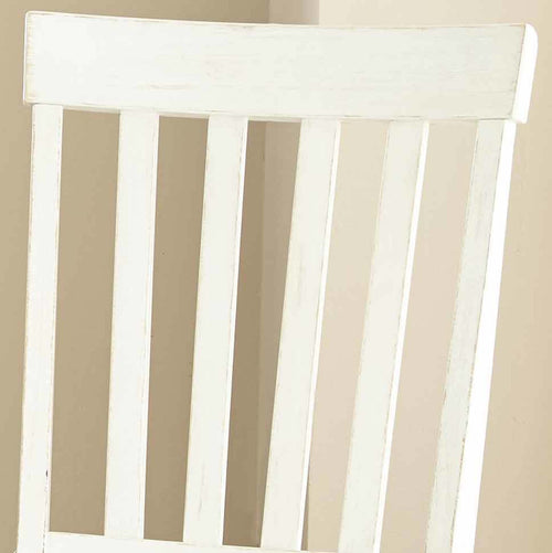 1st Choice Modern Farmhouse Side Chairs in Distressed Antique White - Set of 2