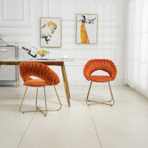 1st Choice Accent Velvet Upholstered Dining Side Chairs - Set of 2