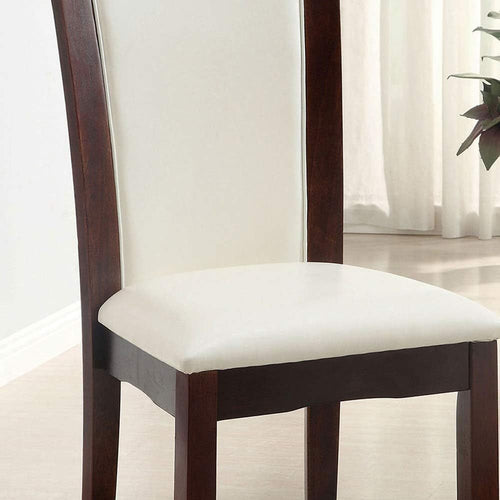 1st Choice Style Leatherette Cushion Comfort Side Chairs Dark Cherry & White