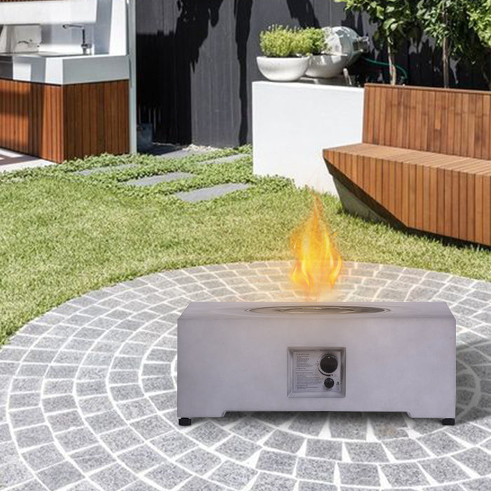 1st Choice 40,000BTU Exterior Faux Stone Propane Fire Pit For Outdoor Garden