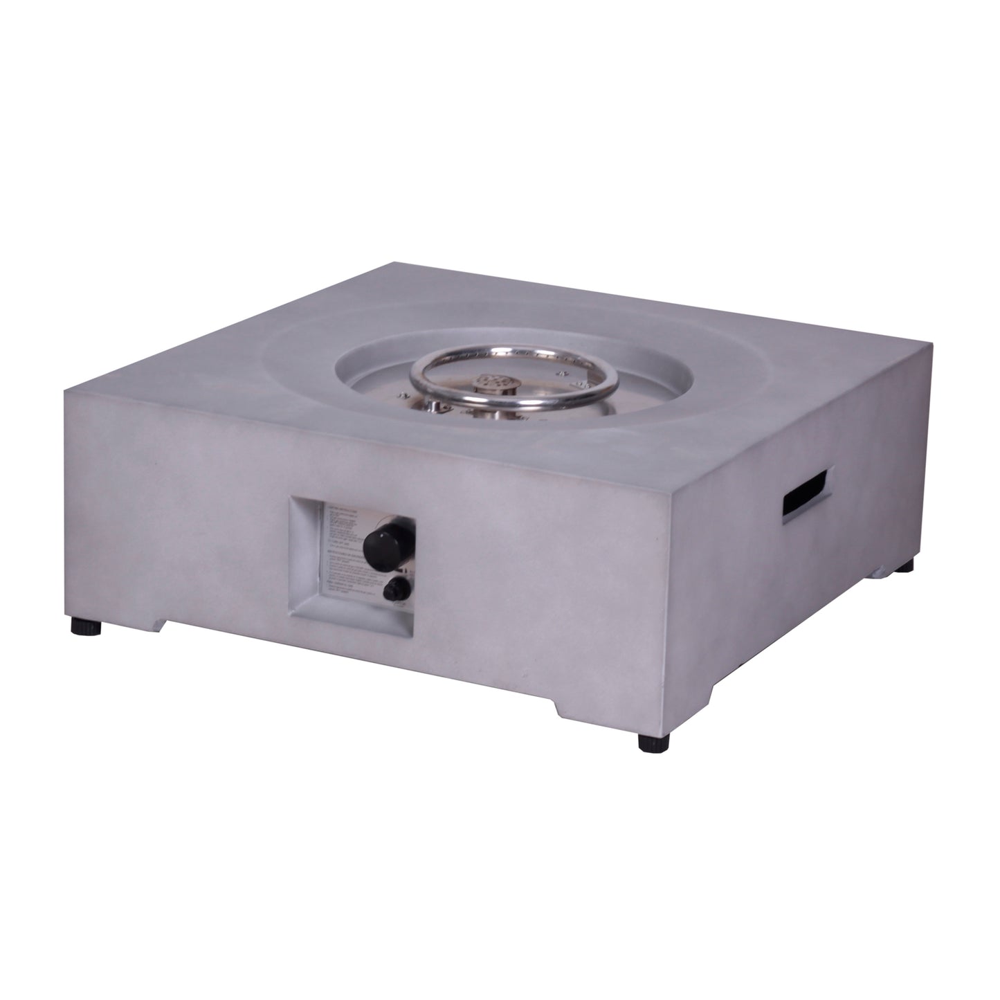 1st Choice 40,000BTU Exterior Faux Stone Propane Fire Pit For Outdoor Garden