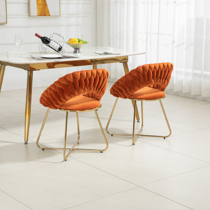 1st Choice Accent Velvet Upholstered Dining Side Chairs - Set of 2