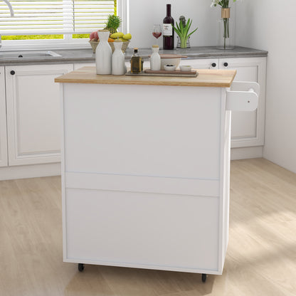 1st Choice Modern Kitchen Island Rolling Trolley Cart With Towel Rack