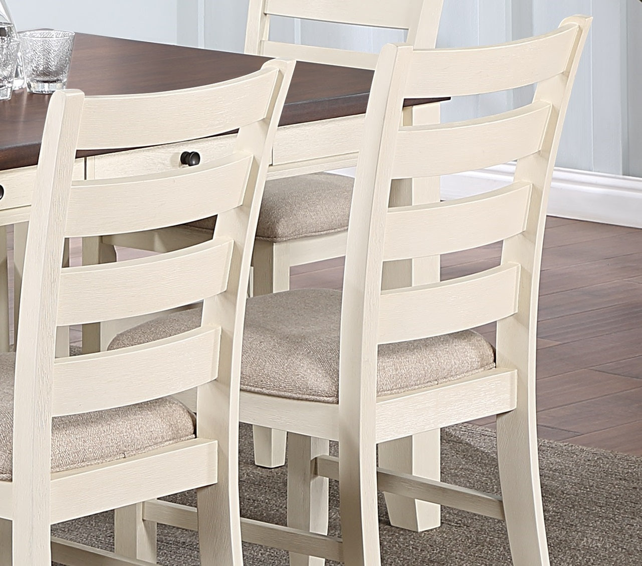 1st Choice Contemporary Classic Dining Table Set Room Furniture in White