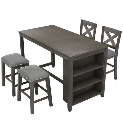 1st Choice Elevate Your Dining Experience with our Gray Dining Table Set for 4