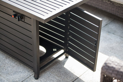 1st Choice 57-in Aluminum Rectangular Outdoor Gas Propane Fire Pits Table