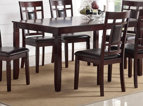 1st Choice Modern 7 Piece Dining Set with 6 Side Chairs in Espresso Finish
