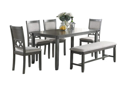 1st Choice Modern Unique Modern 6-Piece Dining Table Set Furniture