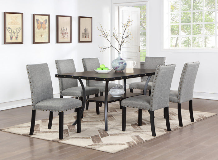 1st Choice Modern Classic Natural Wooden Rectangle Top Dining Table Set