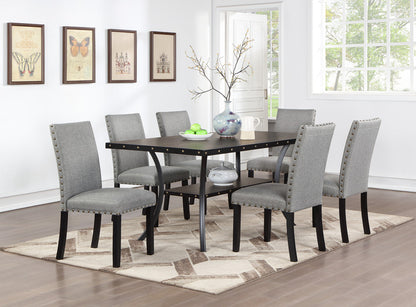 1st Choice Modern Classic Natural Wooden Rectangle Top Dining Table Set