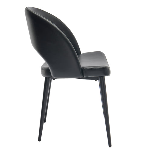 1st Choice Set of 2 Contemporary Accent Dining Chairs Seating in Black